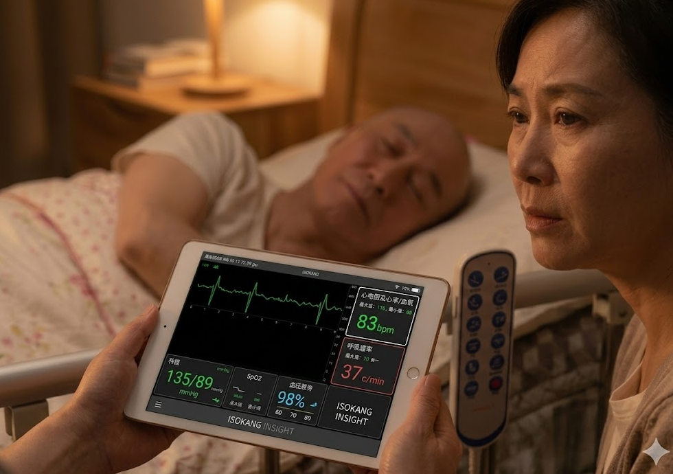 家属床旁查看 ISOKANG INSIGHT 实时监测界面